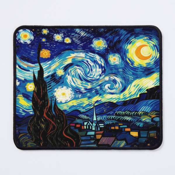 Item preview, Starry Whispers - Night speaks in colors – swirling dreams under a luminous sky designed and sold by FotoworldEdel.