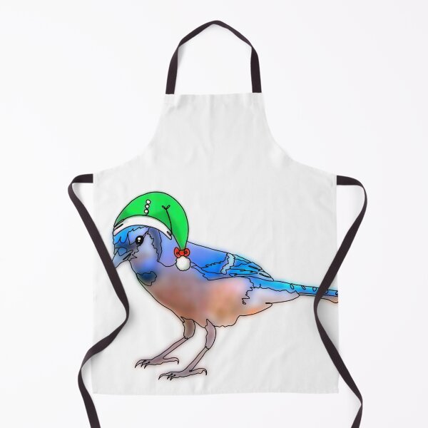 Item preview, Blue jay wearing festive Elf Hat - animalzinhats designed and sold by Ashley’sAnimalz.
