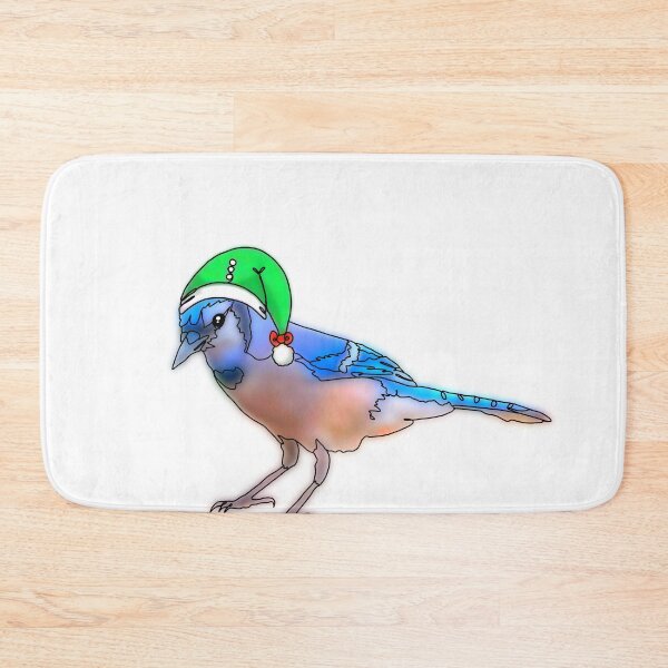Item preview,  Blue jay wearing festive Elf Hat - animalzinhats  designed and sold by Ashley’sAnimalz.
