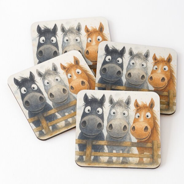 Item preview, Cute Horses ' The Fun Brigade ' Designs BY SHiRLeY MacARTHuR designed and sold by Shirley MacArthur Art.