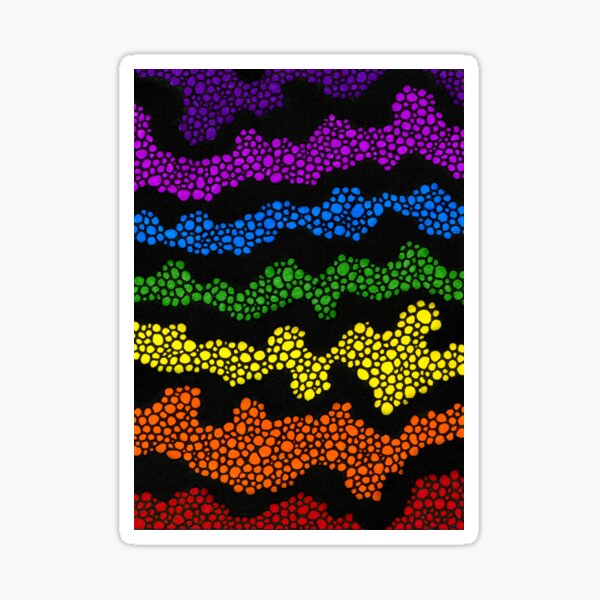 Rainbow Circles IV Sticker