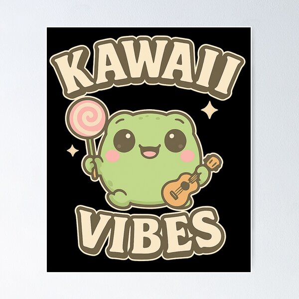 Item preview, Kawaii Vibes Cute Frog Chibi Sticker | Pastel Aesthetic Anime Style designed and sold by haitrieuic96.