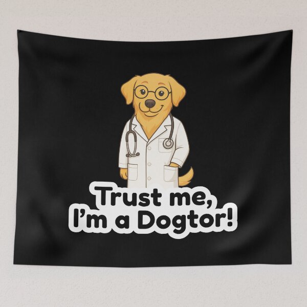 Item preview, Trust Me, I’m a Dogtor | Funny Dog Doctor Pun Design designed and sold by DailyVibesMerch.
