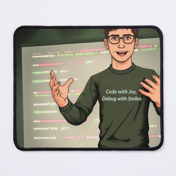 Item preview, Happy Programmer Character Digital Art designed and sold by Jajagaucho.