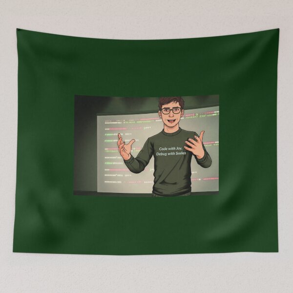 Item preview, Happy Programmer Character Digital Art designed and sold by Jajagaucho.
