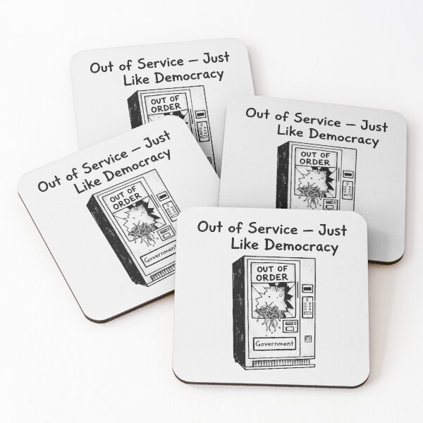 Item preview, Government Machine Out of Order Satirical Artwork designed and sold by SplashTastic.