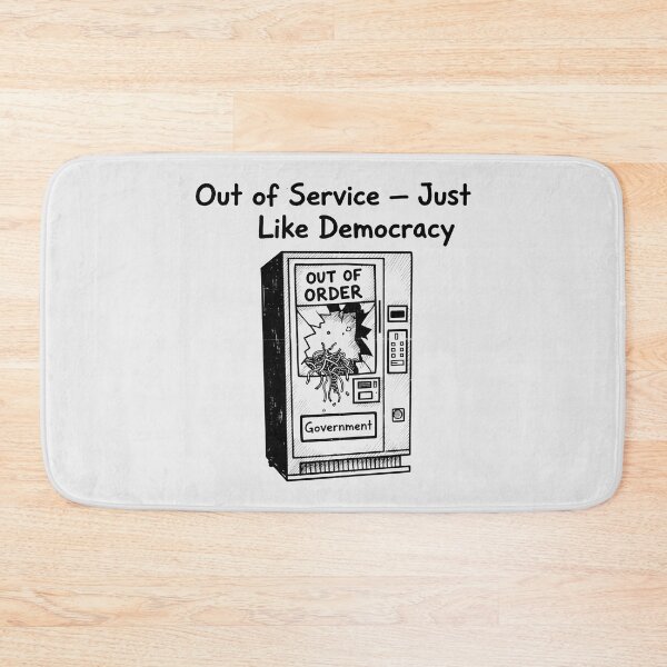 Item preview, Government Machine Out of Order Satirical Artwork designed and sold by SplashTastic.
