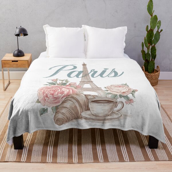 Item preview, Paris – Eiffel Tower, roses & croissant design designed and sold by Meiersbeste.