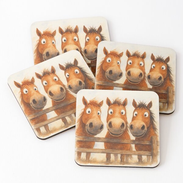 Item preview, Cute Horses ' Neighbours ' Designs BY SHiRLeY MacARTHuR designed and sold by Shirley MacArthur Art.