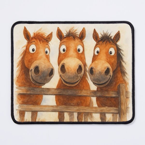 Item preview, Cute Horses ' Neighbours ' Designs BY SHiRLeY MacARTHuR designed and sold by Shirley MacArthur Art.