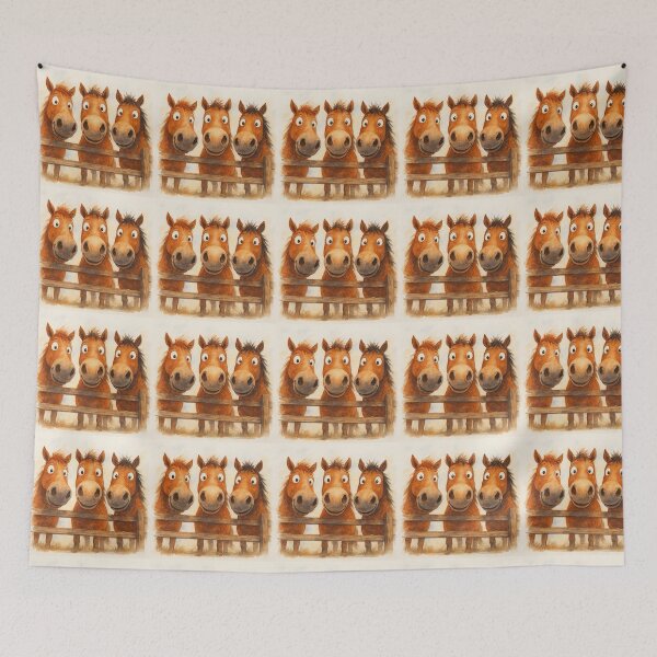 Item preview, Cute Horses ' Neighbours ' Designs BY SHiRLeY MacARTHuR designed and sold by Shirley MacArthur Art.