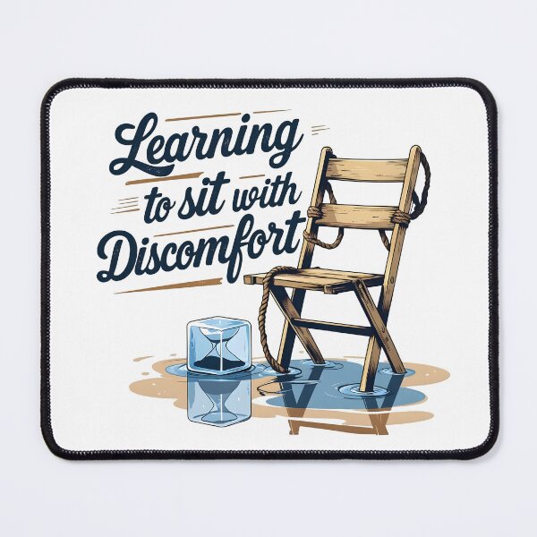 Item preview, Learning to sit with discormfort relatable emotion self worth design designed and sold by FoxyJags.