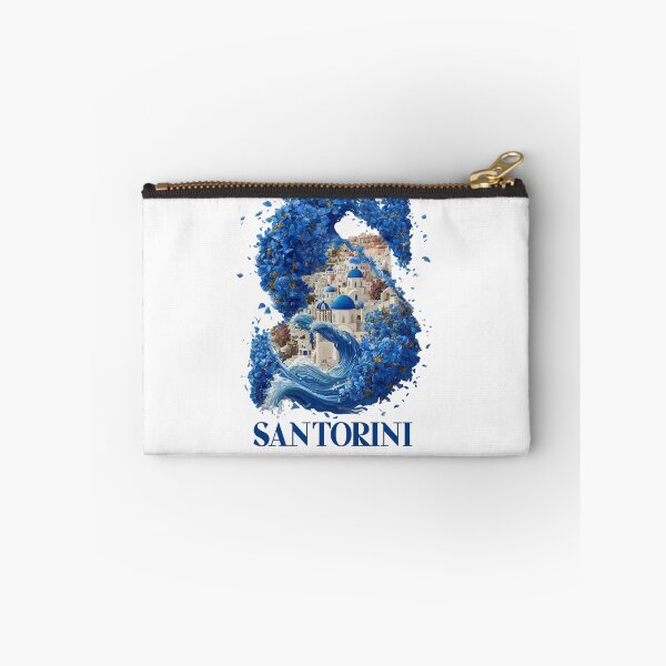 Item preview, Santorini – Blue Domes, Waves & Flower Design designed and sold by Meiersbeste.