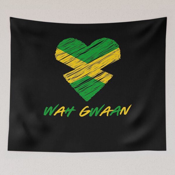 Item preview, Wah Gwaan Jamaican Expression Island Jamaican heart designed and sold by snowry.