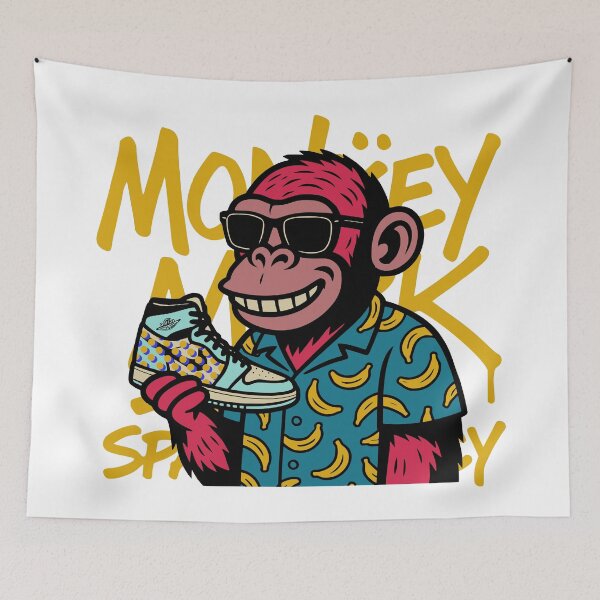 Aperçu de l'œuvre MONKEY MARK – Sneaker Ape Style Mosaïque créée et vendue par DixTartare.