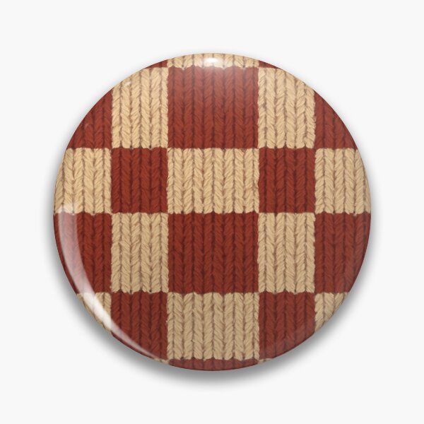 Item preview, Cozy Knitted Check Pattern – Burgundy & Ivory designed and sold by fur-S2-love.
