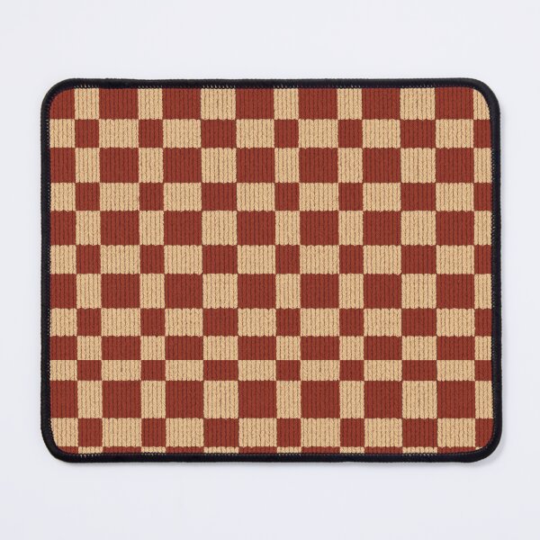 Item preview, Cozy Knitted Check Pattern – Burgundy & Ivory designed and sold by fur-S2-love.