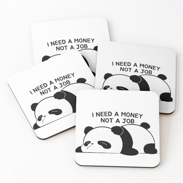 Item preview, Lazy Panda (I NEED MONEY NOT A JOB) designed and sold by AtomaïLuna.