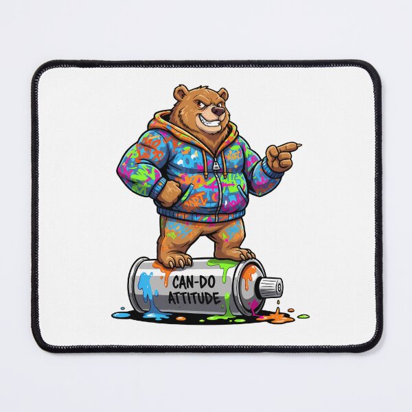 Item preview, Graffiti Bear on Spray Can – Colorful Street Art Cartoon Design designed and sold by hn79.