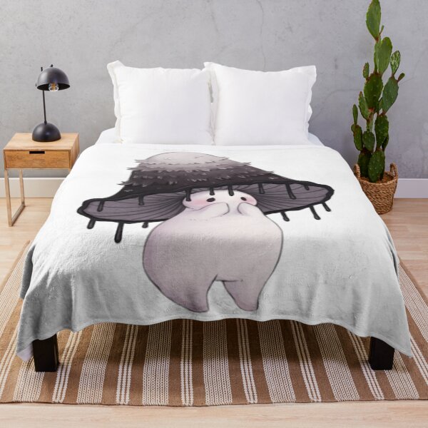 Item preview, Ink Cap Mushroom Throw Pillow designed and sold by kbraapoat93.