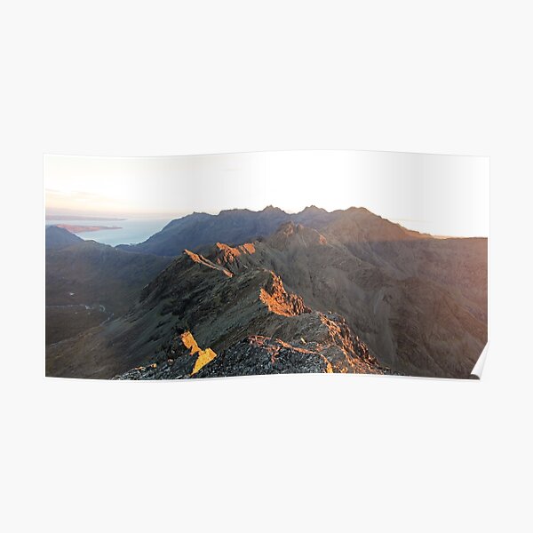 Black Cuillin Evening Light Poster