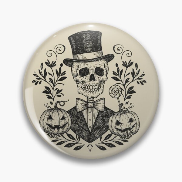 Item preview, "Vintage Halloween Skeleton Gentleman – Gothic Retro Spooky Art" designed and sold by Pasteltone.