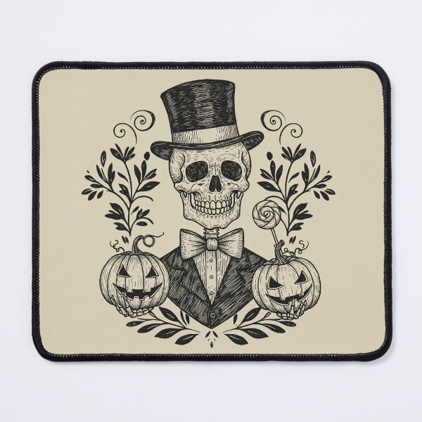 Item preview, "Vintage Halloween Skeleton Gentleman – Gothic Retro Spooky Art" designed and sold by Pasteltone.