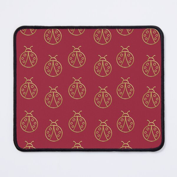 Item preview, Golden Ladybug Pattern on Burgundy Background designed and sold by imperiumpublicitario .