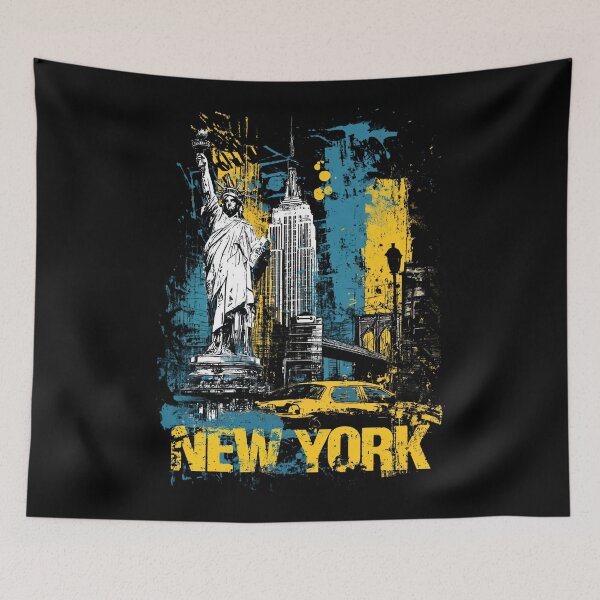 Item preview, New York – Statue of Liberty & Taxi Urban Design designed and sold by Meiersbeste.