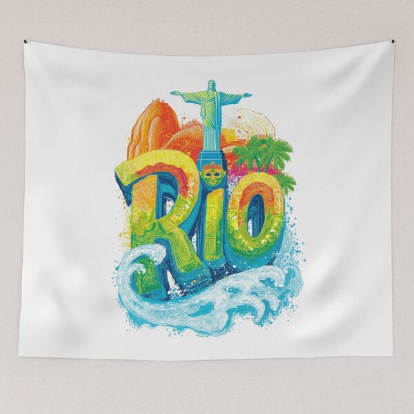 Item preview, Rio de Janeiro – Christ the Redeemer & Tropical Design designed and sold by Meiersbeste.