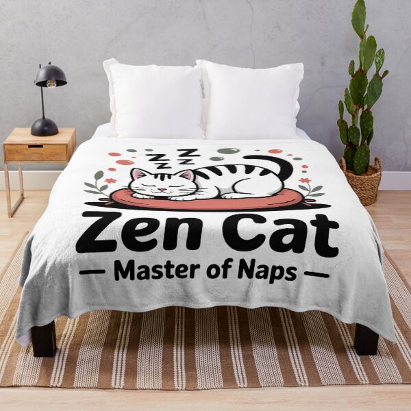 Item preview, Cute Zen Cat T-shirt – Funny Master of Naps Design designed and sold by Print Era.