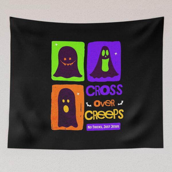 Item preview, Cross Over Creeps – No Tricks, Just Jesus Christian Halloween Design designed and sold by OrtegaGrace.