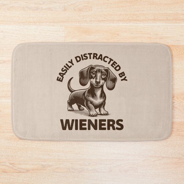Item preview, Easily Distracted By Wieners Cute Dachshund Dog Lover designed and sold by KLArtzStore.
