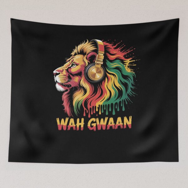 Item preview, Wah Gwaan Jamaican Expression Island Jamaican lion designed and sold by snowry.
