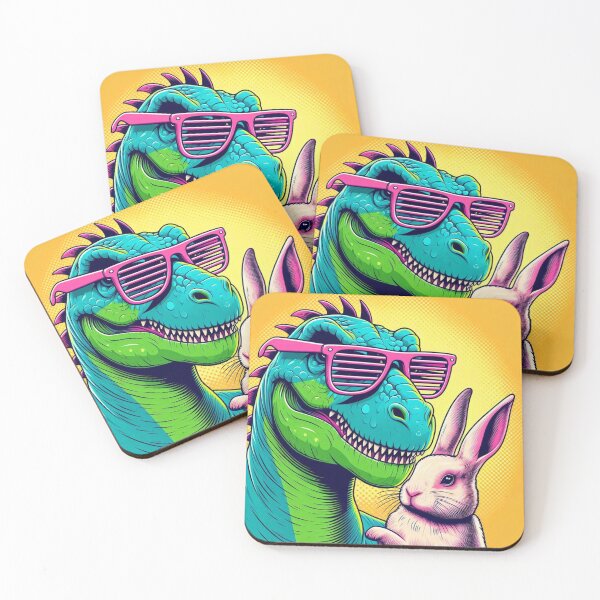 Item preview, Cute funny dinosaur and bunny  designed and sold by Dogandesighn.
