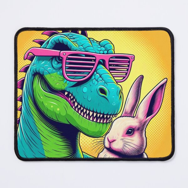 Item preview, Cute funny dinosaur and bunny designed and sold by Dogandesighn.