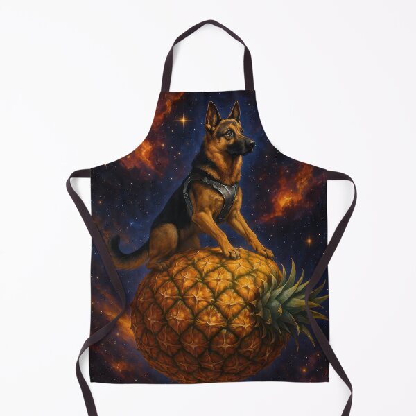 Item preview, German Shepherd Riding Pineapple in Space designed and sold by Flying Doggo.