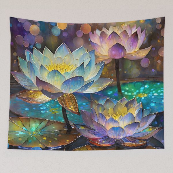Item preview, Glowing Lotus Blossom Trio  designed and sold by Lee Hiller Designs.