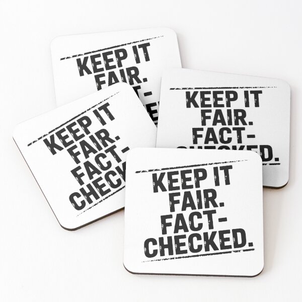 Item preview, Keep It Fair Fact-Checked Vintage Newspaper Stamp designed and sold by Linnea-Arts.