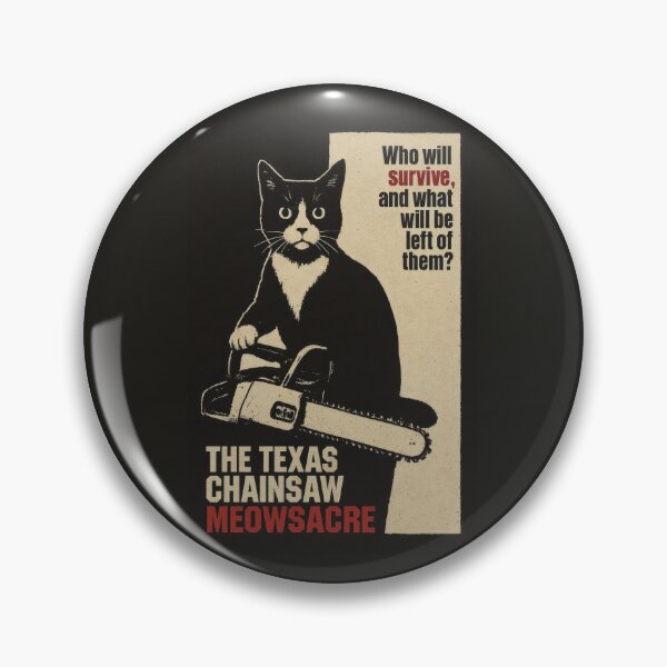 Item preview, Texas Chainsaw Meowsacre | Vintage Cat Horror Movie designed and sold by Oh, the HORROR!.