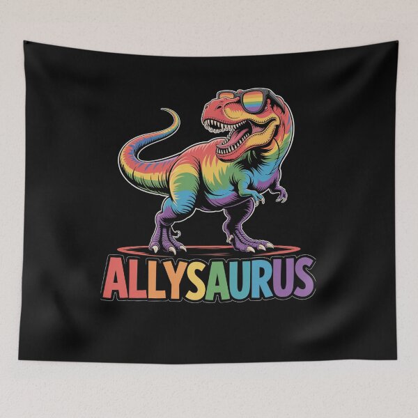 Item preview, Allysaurus Lgbt Rainbow Flag designed and sold by SlogariArt.