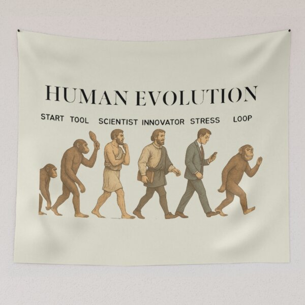 Item preview, The Evolution of Humanity – From Ape to Smartphone designed and sold by casualnature.