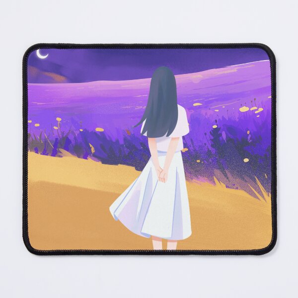 Item preview, White-Dressed Girl Gazing at Moon designed and sold by Saragoza.