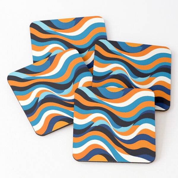 Item preview, 6 color waves abstract colorful design designed and sold by SmashingDeals.