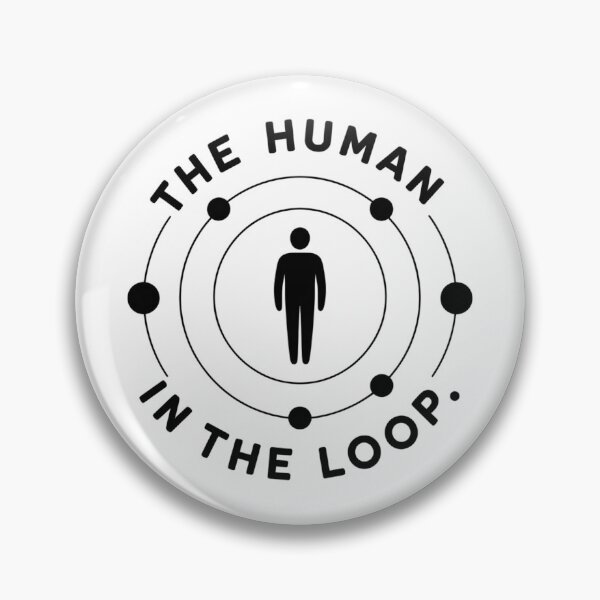 Item preview, Human in the Loop Minimalist AI Graphic designed and sold by Linnea-Arts.