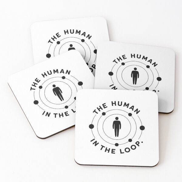 Item preview, Human in the Loop Minimalist AI Graphic designed and sold by Linnea-Arts.
