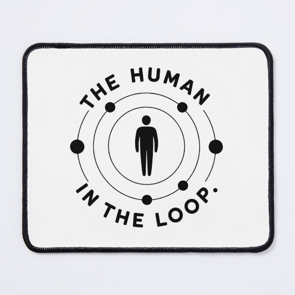 Item preview, Human in the Loop Minimalist AI Graphic designed and sold by Linnea-Arts.