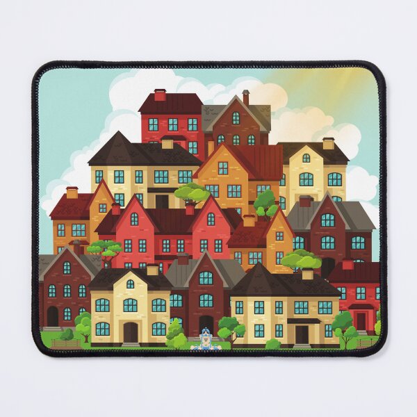 Item preview, Sunlit Crowded Village with Warm Houses designed and sold by Saragoza.