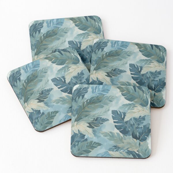 Item preview, Tropical Leaf Print Botanical Foliage Watercolor Teal designed and sold by LeafPrints.