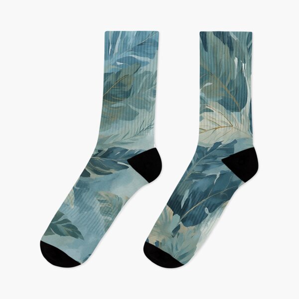 Item preview, Tropical Leaf Print Botanical Foliage Watercolor Teal designed and sold by LeafPrints.